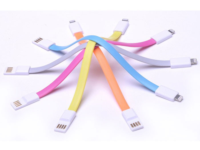 Colorful Flat Cable A male to 8 Pin Apple Connector for sale