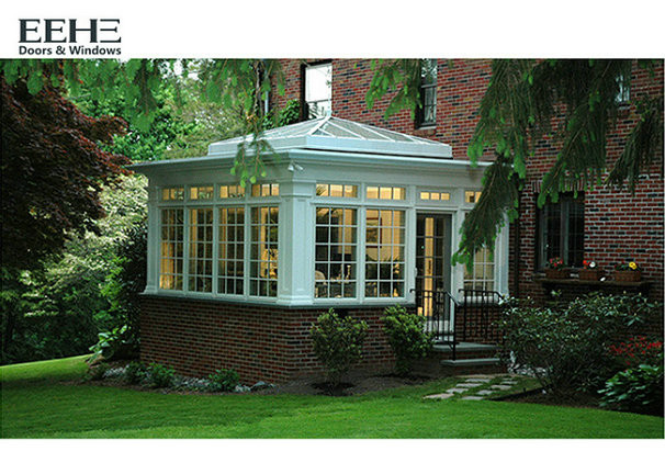 Cheap Double Toughened Glazing All Glass Conservatory , Special Shaped Glass Roof Sunroom wholesale