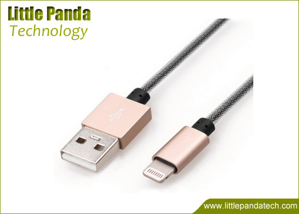 Factory Supply Durable USB Data Cable Metal MFI Certified Cable 8 Pin USB Cable for Apple Braided Data Cable for sale