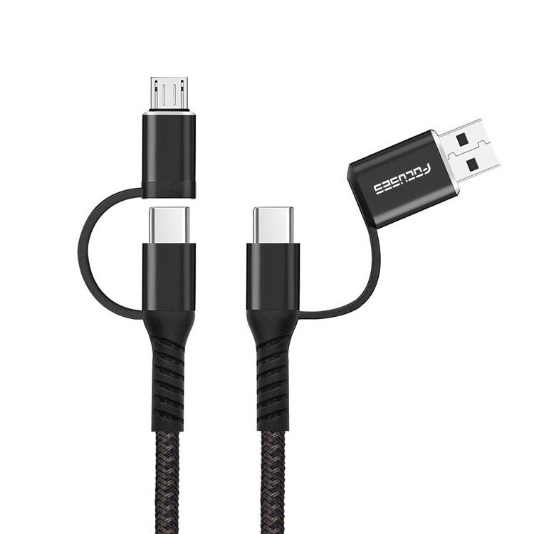 PD 60W Nylon Braided Lightning Cable Fast Charging 4 In One USB Cable for sale