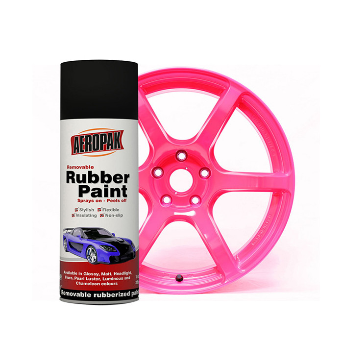 Cheap Aeropak Fluorescent Pink Rubber Spray Paint Removable Car Coating Paint wholesale