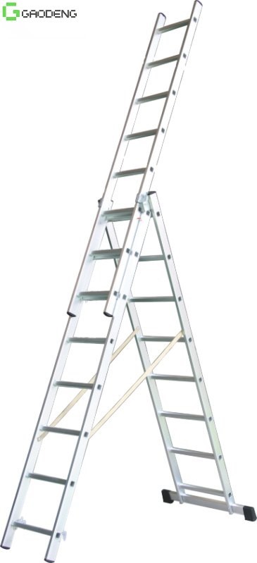 Cheap 3 Floor Aluminium Ladder Telescopic 8 Step 1.4mm 150KG wholesale