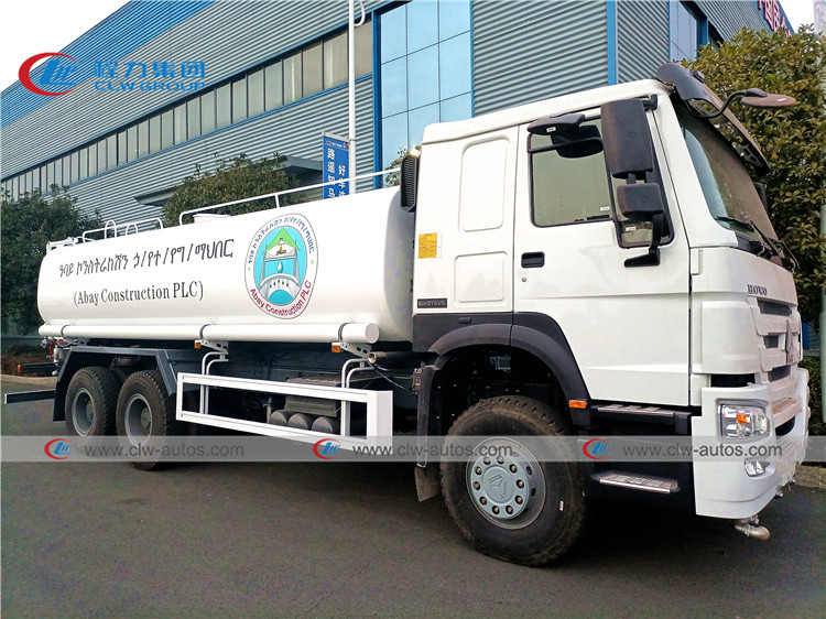 China Howo 371HP 20000L Water Tanker Truck For Construction Site on sale