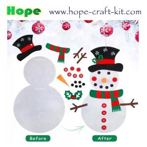 Cheap Merry Christmas Tree Decoration Hanging Pendants Felt Craft DIY Material for Kid Ornament Creative Craft Kits OEM ODM wholesale