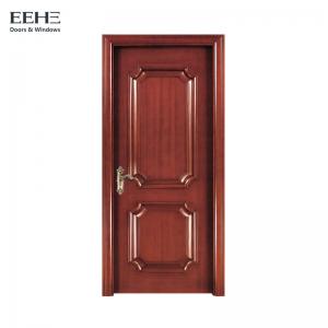 Cheap Single Leaf Solid Wood French Doors Interior , Waterproof Solid Core Timber Doors wholesale