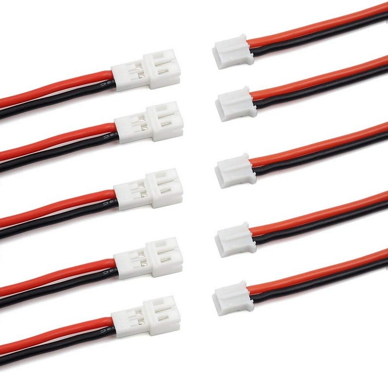 Ph2.0 Micro 2 Pin 24AWG Silicone Cable Male Female 100mm 150mm for sale