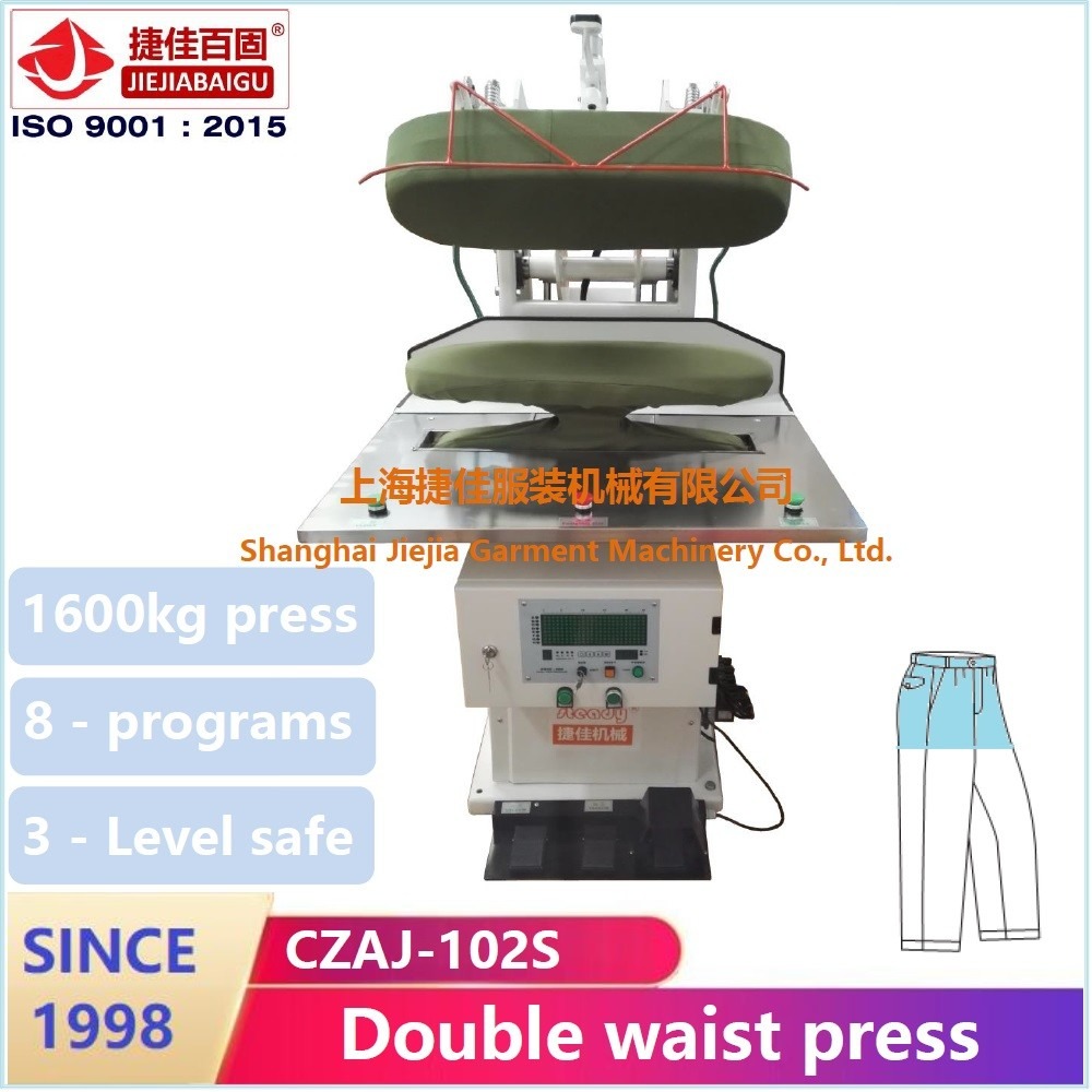 China Steam Ironing Trouser Pressing Machine LED PLC Control For Double Waist Steam Press on sale
