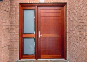 Cheap Elegant Modern Solid Wood Entrance Doors , Solid Wood Interior Doors With Glass wholesale
