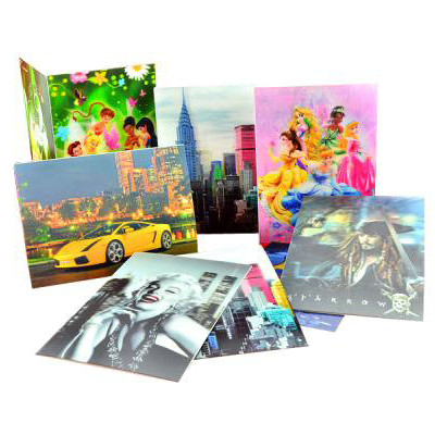 Cheap OK3D best PSDTO3D101 software design PET 3d- lenticular-printing christmas cards with flip effect or animatio in USA wholesale