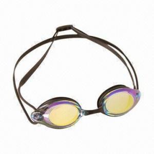 Cheap Anti-fog UV Protection Swimming Goggles with Silicone Strap and Eye Cups wholesale