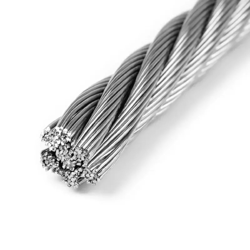 China AISI304 Stainless Steel Wire Coil Rope  7*37 15mm Cold Heading on sale