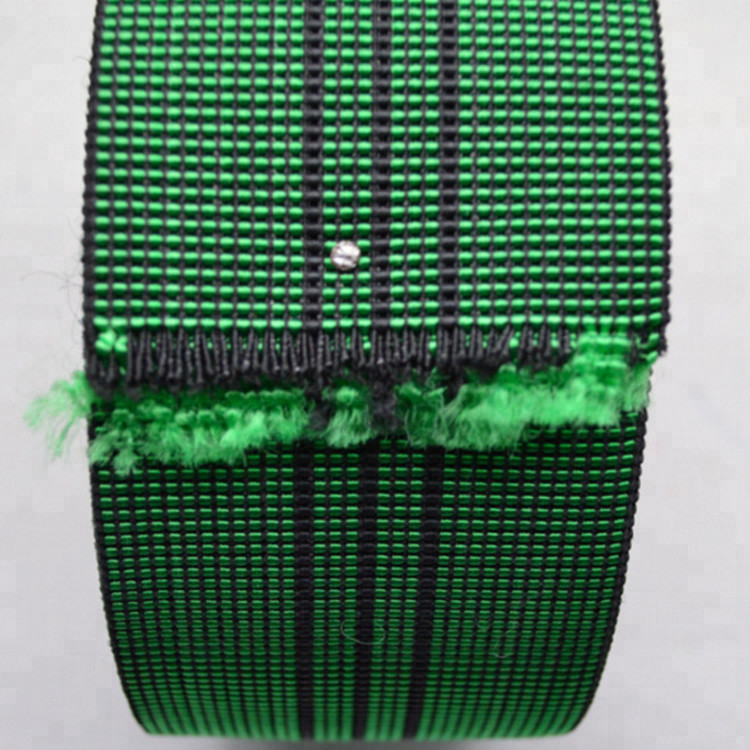 China 7cm Upholstery Elastic Webbing Green Sofa Webbing Belt on sale