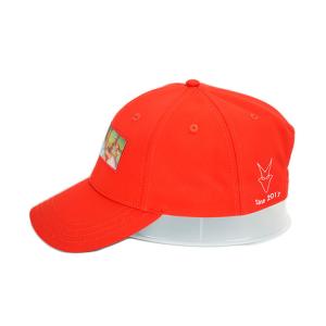 Cheap Unisex Red 6 Panel Structured Custom Baseball Hats Sublimation Logo wholesale