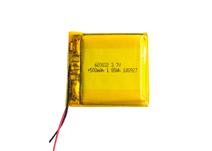 Cheap 13g Pouch 3.7V 500mah Lipo Battery , 603032 Lithium Ion Polymer Rechargeable Battery wholesale
