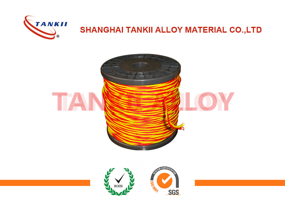 China 0.63mm Fiberglass insulated Red thermocouple extension wire / cable compensating wire / cable type KX / KC / EX / TX for sale