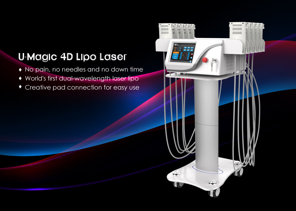 Cheap Tuv Medical Ce Smart Lipo Machine , Non Invasive Laser Lipo Machine 650nm / 940nm wholesale