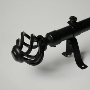 China 24 Inch Single Track Ceiling Mount Cast Iron Pipe Curtain Rod on sale