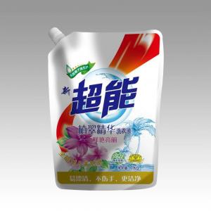 Cheap Plastic Customized Standing Foil Spout Pouch with Cap for Packing Laundry Detergent wholesale