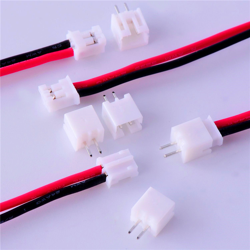 China Ph2.0 Micro 2 Pin 24AWG Silicone Cable Male Female 100mm 150mm for sale