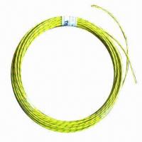 China Fiberglass braided silicone rubber wire, fiberglass braid lead wire, 300V nominal voltage for sale