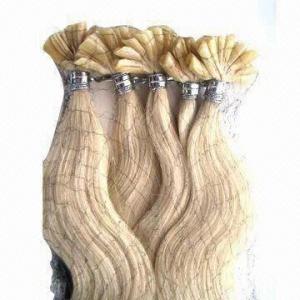 China Prebonded Hair Extensions, Stick, Nail, I, U, V Tips, Easy Loop, OEM Orders are Welcome on sale