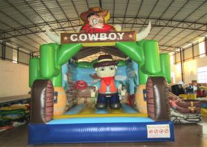 Kindergarten Baby Custom Made Inflatables Cowboy 5 X 4 X 4m Double Stitching