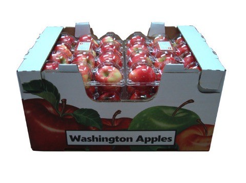 Cheap Rectangle Corrugated Fruit Packing Boxes For Strawberries , Glossy / Matt Lamination wholesale