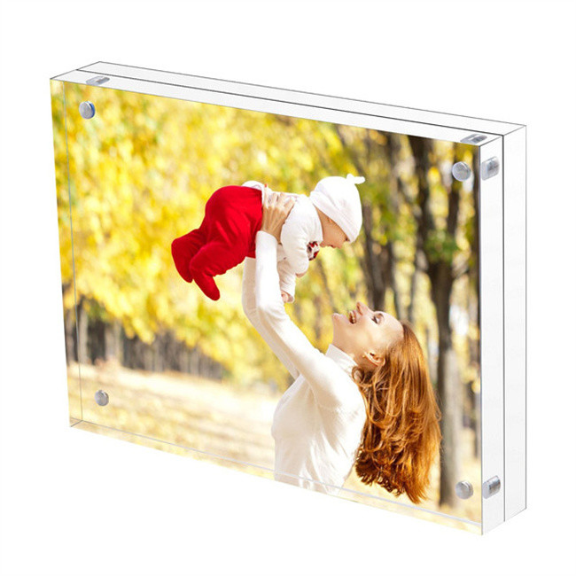 Cheap Clear Magnetic Acrylic Poster Frame Perspex Photo Frames Acrylic Block wholesale