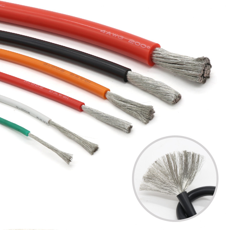 China 1m 2m 5m High Temperature Silicone Wire 15AWG 20AWG 30 AWG Silicone Wire for sale