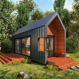 Cheap OEM Eco Friendly Prefabricated Tiny Homes Wooden Resort Villa wholesale