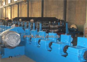 Cheap GCR12 Steel Silo Roll Forming Machine , AC Motor Pipe Making Machine PLC Control wholesale
