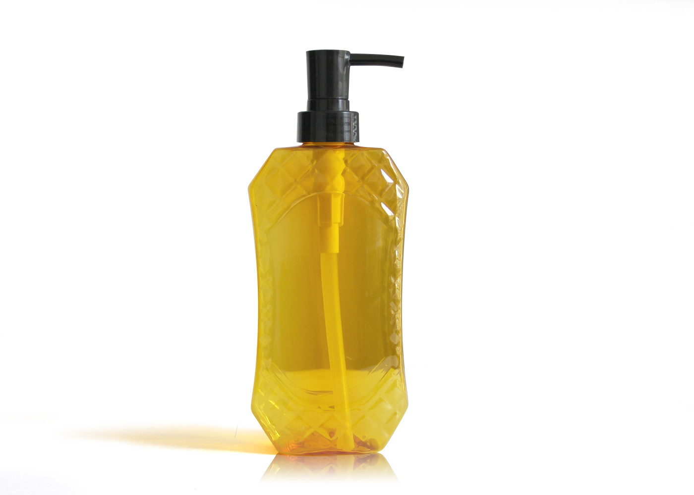 Cheap Tranlucent Yellow Flat PET Cosmetic Bottles Pattern Silkscreen Printing Surface Handling wholesale