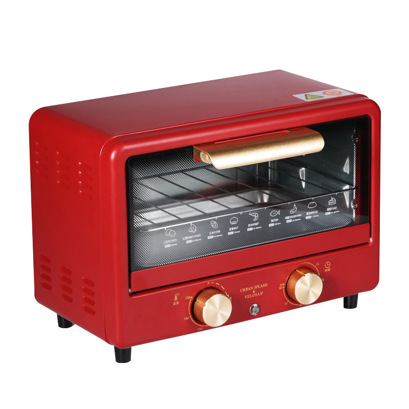 China 12L Red Multifunctional Electric Oven Galvanized 50Hz With Non Slip Foot Pad on sale