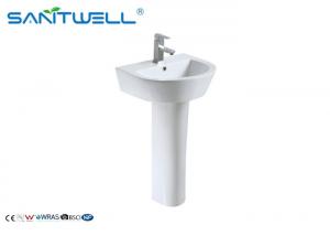 China Modern OEM Bathroom Ceramic Pedestal Hand Wash Basin  Temperature > 1280 °C on sale