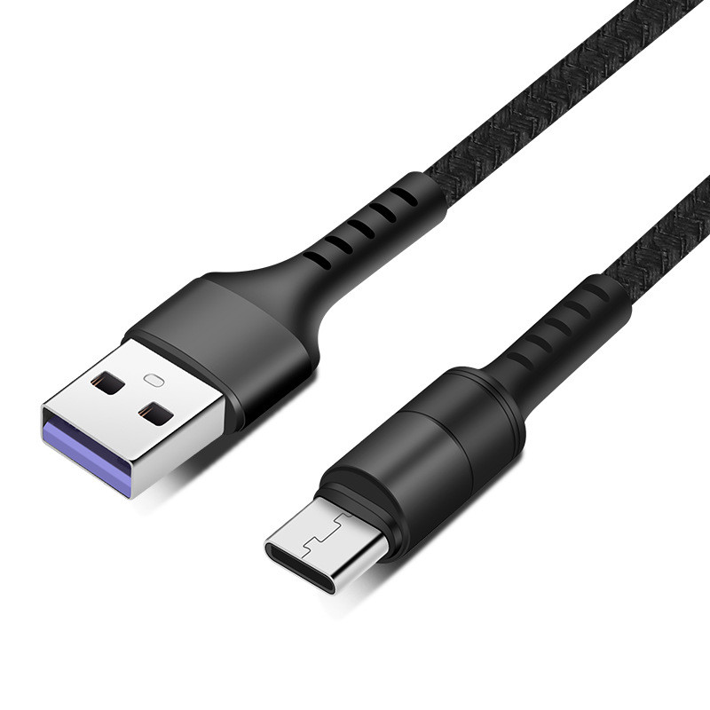 China Fast Charing QC 3.0 / 2.0 Nylon Braided Usb Cable , Nylon Type C Cable For Mobile Game for sale