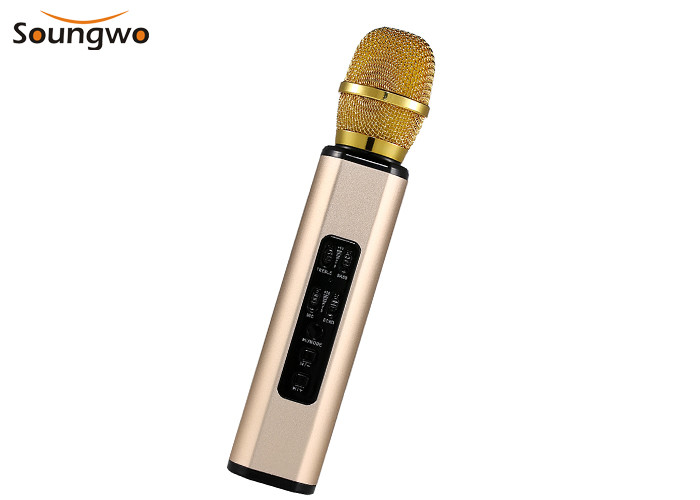 China 32GB Micro SD Card Bluetooth Speaker 2000Ah Battery 4 In 1 Karaoke Microphone on sale