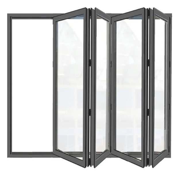 Cheap Commercial Patio Aluminum Folding Door Double Tempered Glass wholesale