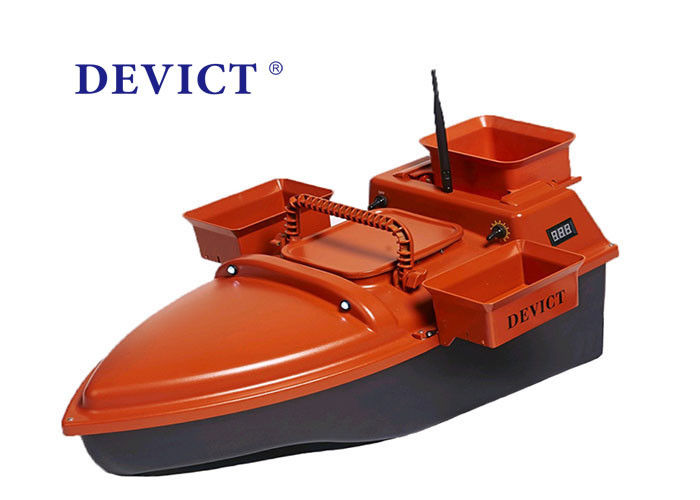 Cheap Orange remote control bait fishing boat DEVC-202 350M Wave Resistance wholesale