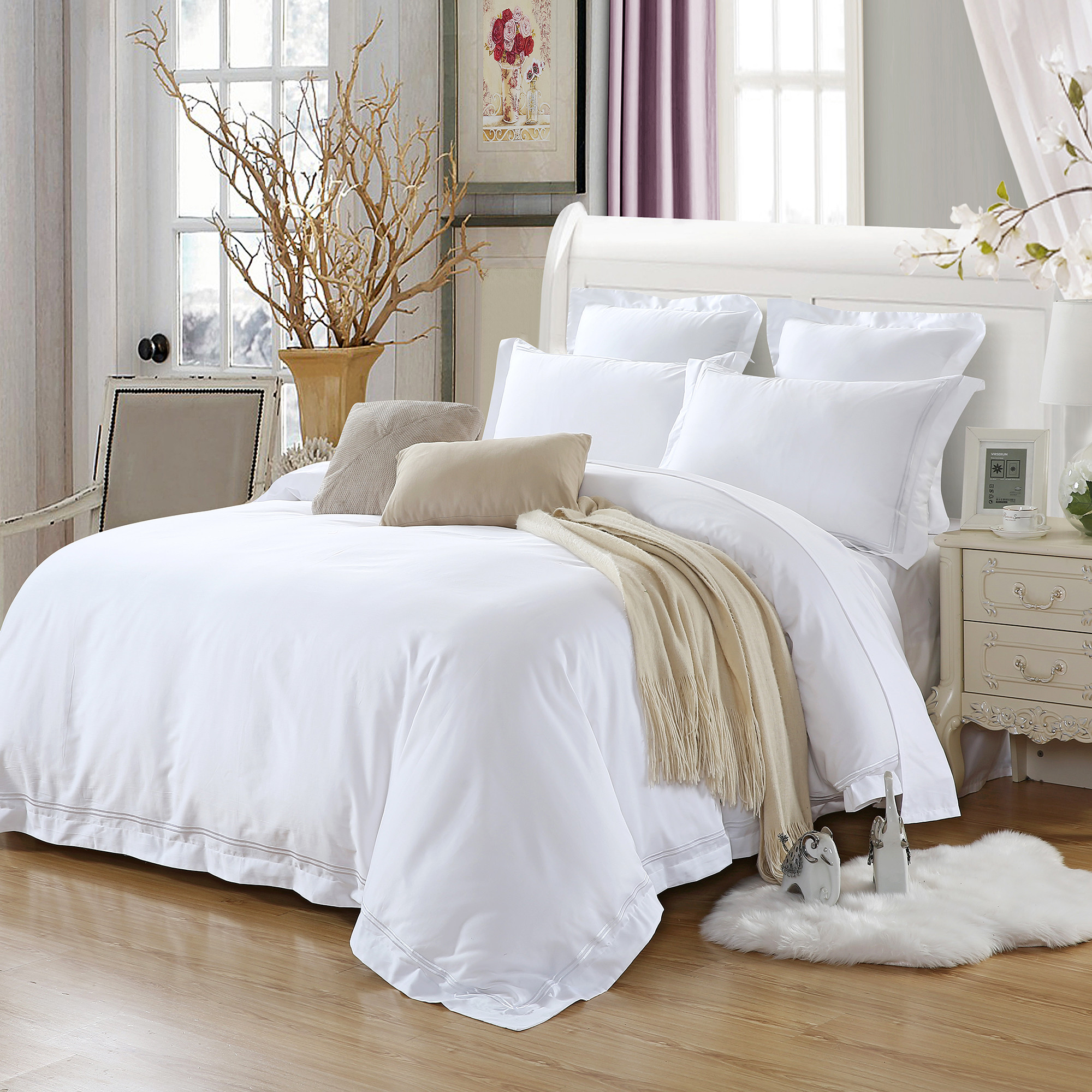 China Customized Luxury Home Textile Products 100 Percent Egyptian Cotton Bed Sheets on sale