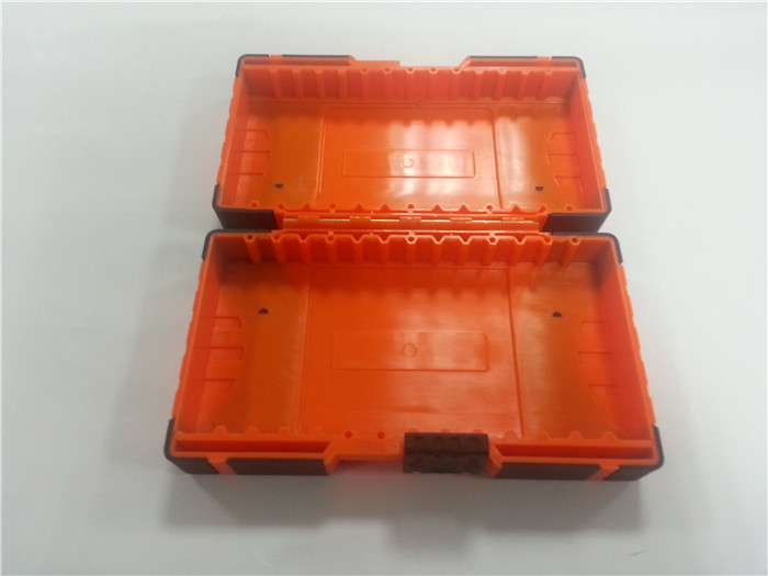 Quality Portable Low Volume Custom Plastic Moulding Orange Toolbox Comfortable Handle for sale