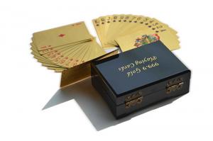China Luxury $100 Dollar 24k Gold Playing Cards with Customers LOGO , standard 52 cards on sale