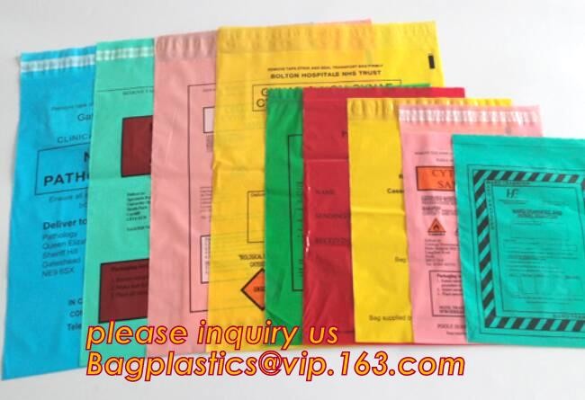 Quality environmental intaglio printed packaging plastic bag , Clear LDPE Medical Specimen plastic bags, Zip-lock Bag Medical Sp for sale