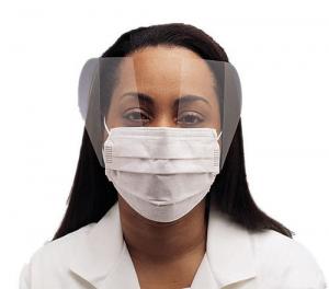 Cheap Fluid Resistant Medical Face Mask Single Use , Surgical Mask With Face Shield wholesale