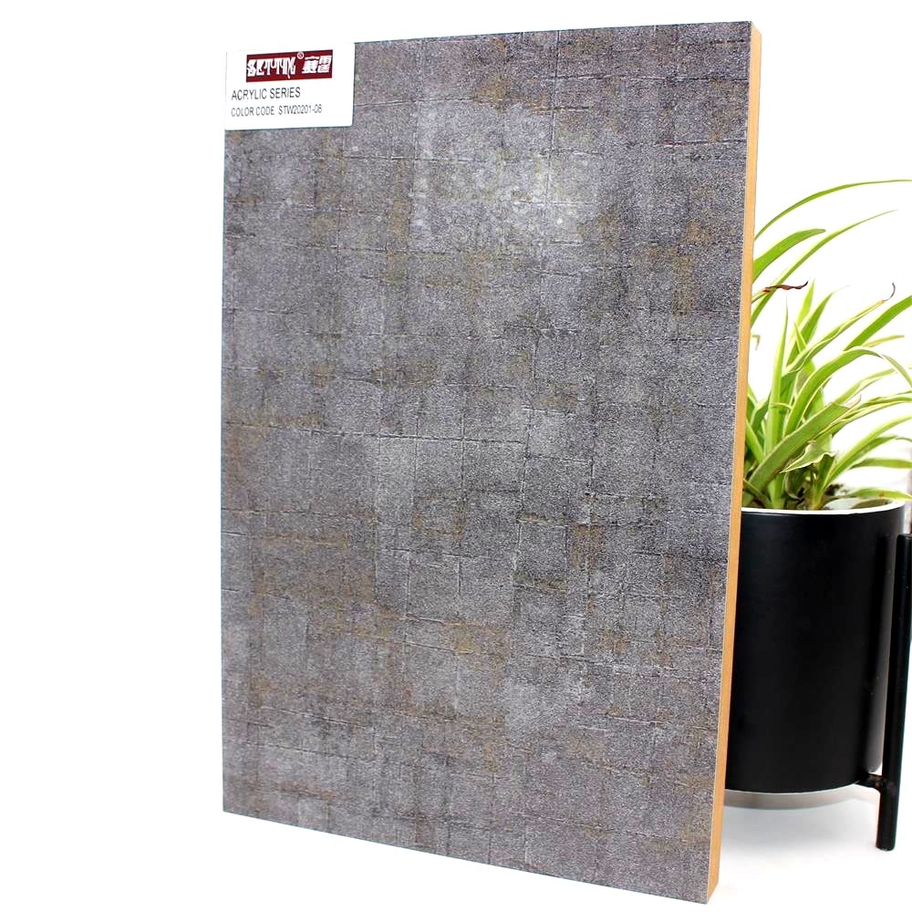 Furniture Wood Grain  E1 19MM High Gloss Acrylic MDF Panels for sale