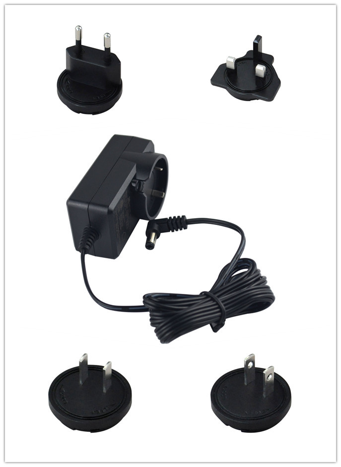 Cheap UKCA Approve Interchangeable Power Adapter 12W Output Black wholesale