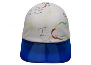 Cheap White PU Sports Dad Hats Cartoon printing and Transparent brim Adjustable for unisex wholesale