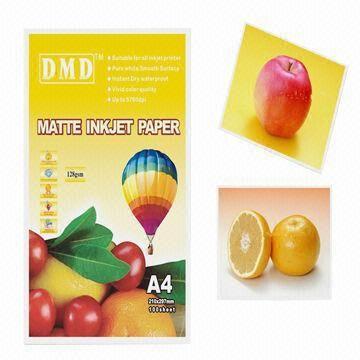 China 108g/A4 Inkjet Photo Paper, Coated with Matte Finish, Compatible with Epson and Canon on sale