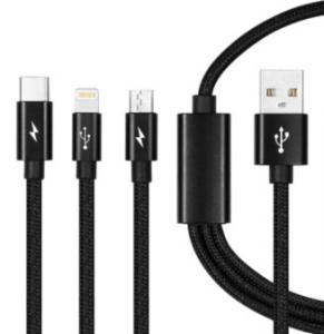 Cheap DC 12V-24V 3 In 1 MFi Certified USB Cable 5V 2.1A Fast Charging wholesale