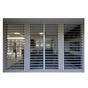 Cheap Aluminum Fixed Rolling Shutter Louver Glass Door For Exterior Vertical wholesale