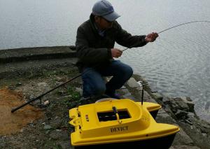 Cheap DEVC-303 yellow GPS fish finder catamaran bait boat 830*523*300 mm Size wholesale